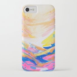 Colourful Abstract Landscape Painting iPhone Case