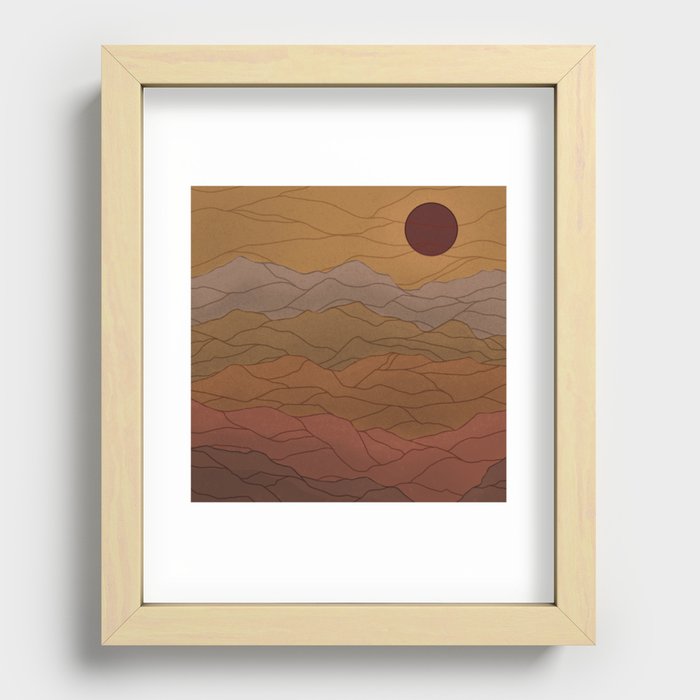Desert Sun Recessed Framed Print