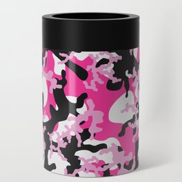 Pink Camouflage Print Cool Trendy Camo Pattern Can Cooler