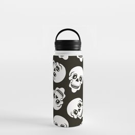Black and White Skull Water Bottle