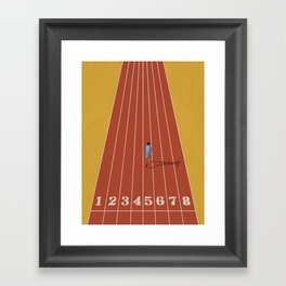Track and Field Sprinter Framed Art Print