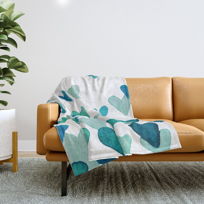 Turquoise top throw blanket