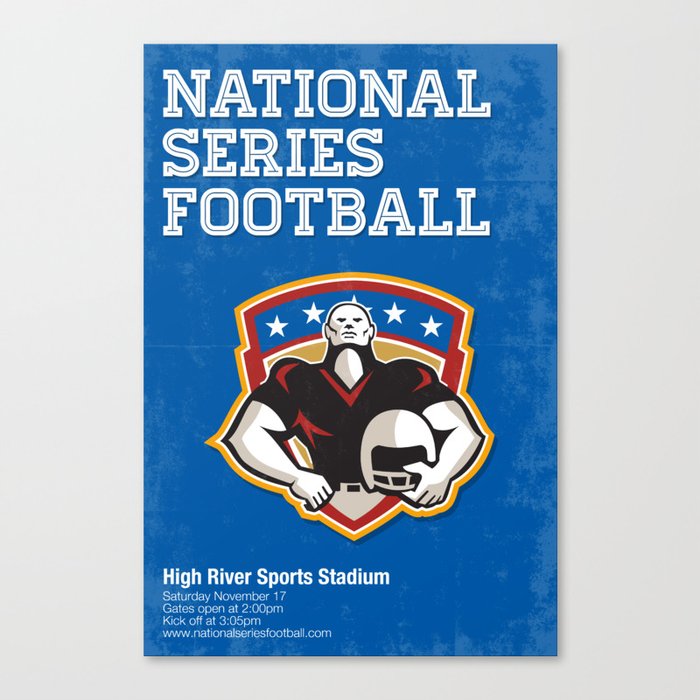 American Football National Series Poster Art Canvas Print