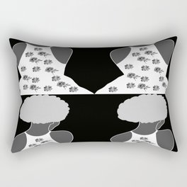 Woman At The Meadow Vintage Dark Style Pattern 04 Rectangular Pillow