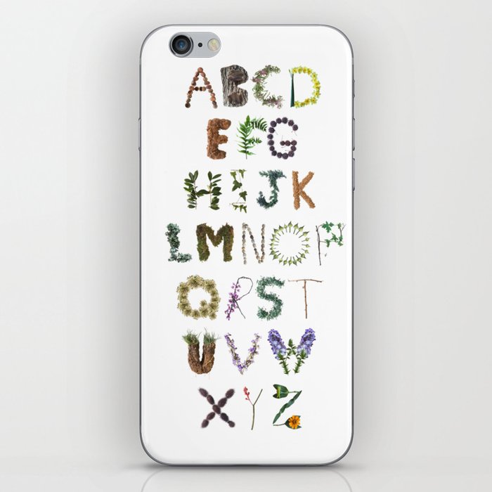 Forest Woodland Alphabet  iPhone Skin