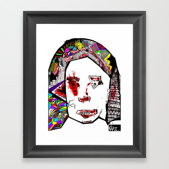 The Female Face Framed Art Print