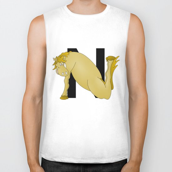Pony Monogram Letter N Biker Tank