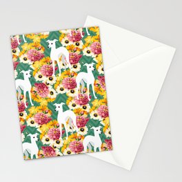 Italian Greyhound Floral Stationery Card