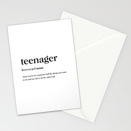 Teenager Definition Stationery Card