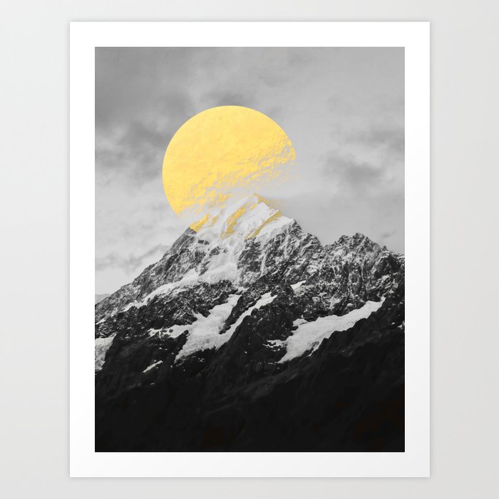 Moon dust mountains Art Print