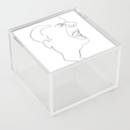 Continuous line drawing face #1 minimalist graphic Acrylic Box