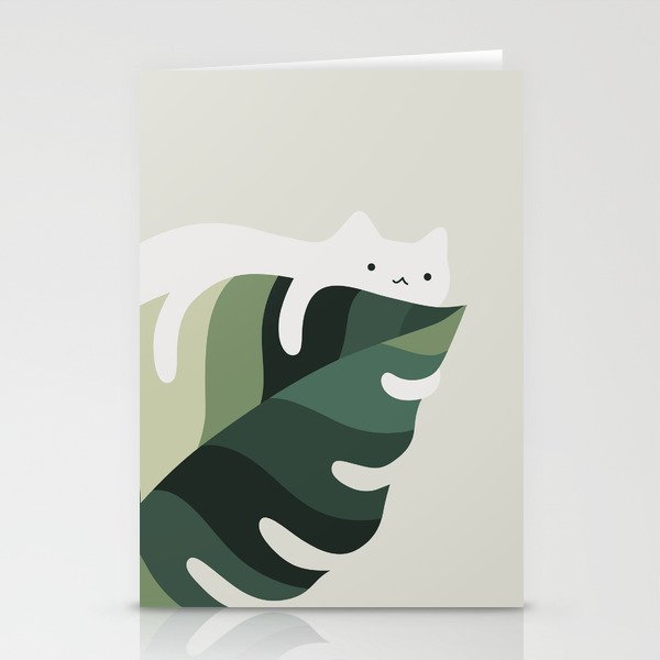 Cat and Plant 12C Stationery Cards