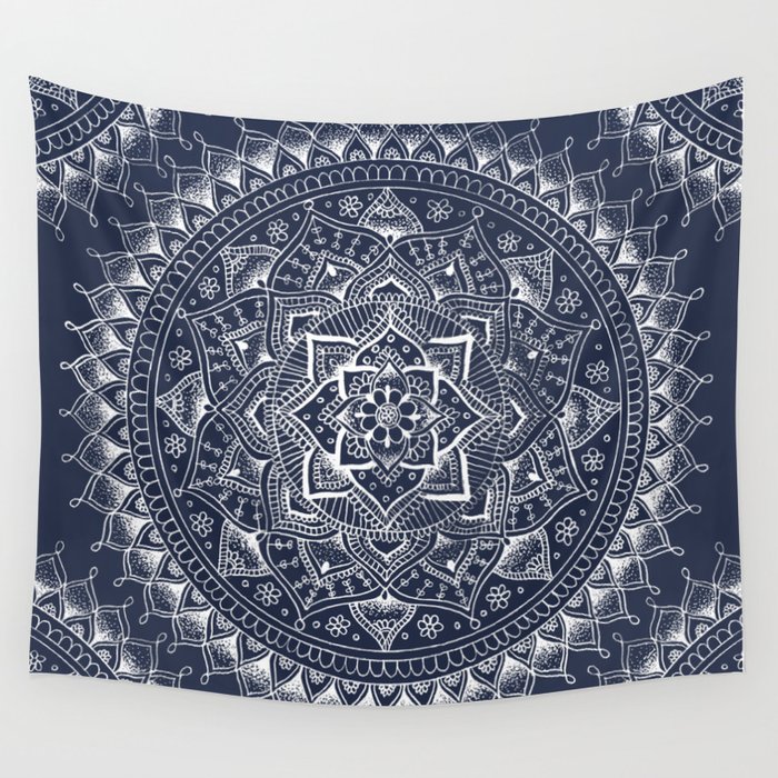 Tapestry blue and white deals