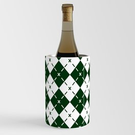 Emerald Green Diamond Argyle Pattern Wine Chiller