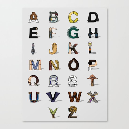 Star W. alphabet Canvas Print