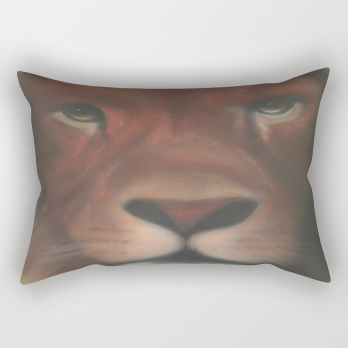 Leone aerografato - Airbrushed Lion Rectangular Pillow