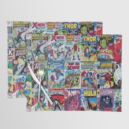 Assorted title comic cover books Placemat