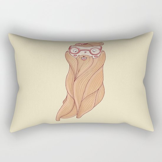 Bear Beard Rectangular Pillow