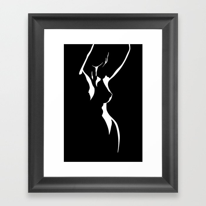 Nude Shadow Framed Art Print