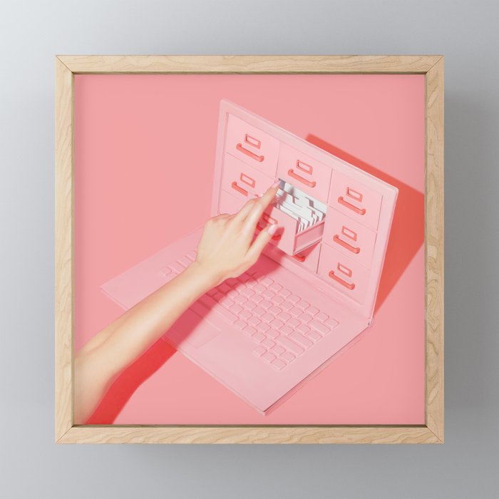 Computer Files Framed Mini Art Print