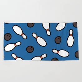 Bowling for Pins Pattern Beach Towel