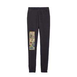 Spring Summer Wildflower Bunnies and Birds Kids Joggers