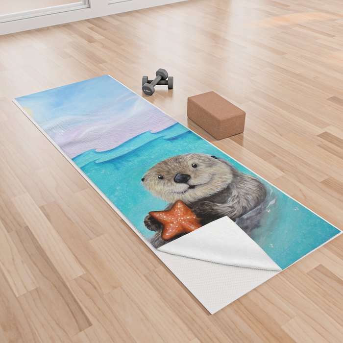 Sea Otter Serenity Yoga Towel