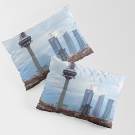 Spain Photography - The Famous Tower In Madrid Pillow Sham