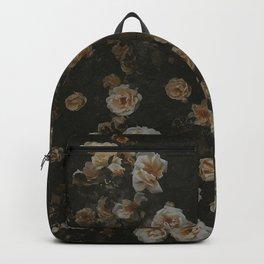 Midnight Dark Floral Grunge Backpack