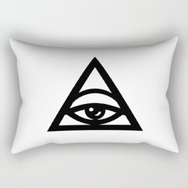 Tired illuminati eye pyramid Rectangular Pillow