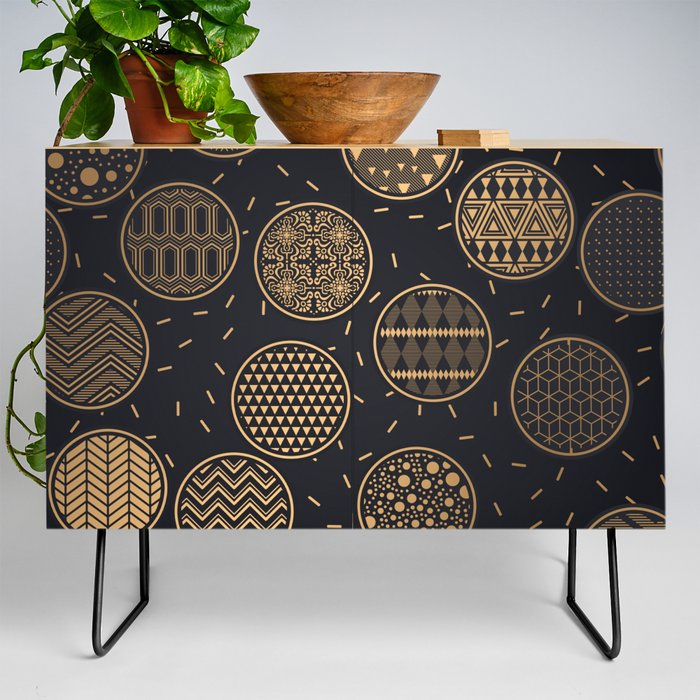 Christmas Pattern Geometric Classic Bauble Bulb Credenza