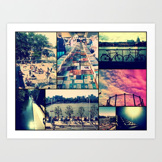 London Collage Art Print