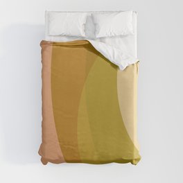 Abstract Shapes 16 in Lime Peach Duvet Cover