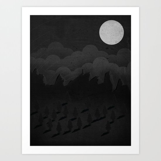 A night in the woods Art Print