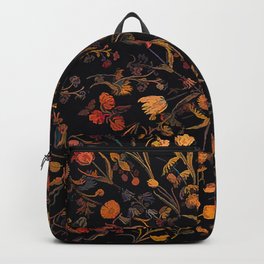 Exotic Midnight Floral Garden Backpack