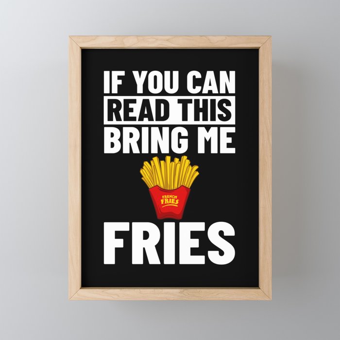 French Fries Fryer Cutter Recipe Oven Framed Mini Art Print