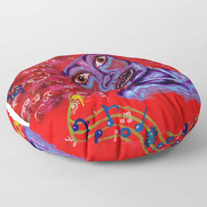 lady sings the blues Floor Pillow