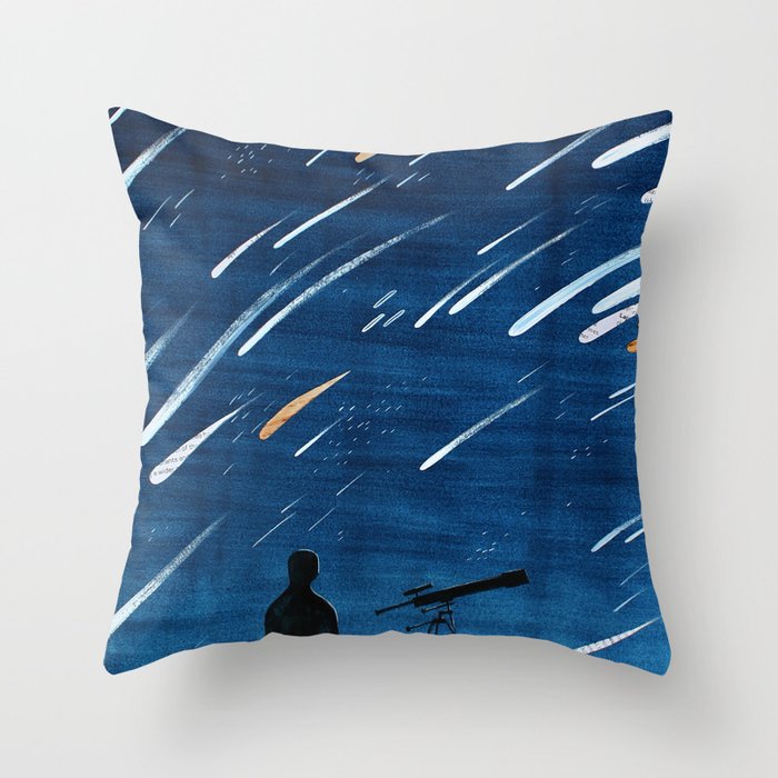 Meteor Shower Throw Pillow