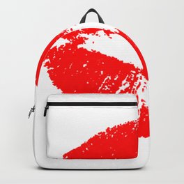 Red Sexy Lips Kiss Print Clipart Illustration Backpack