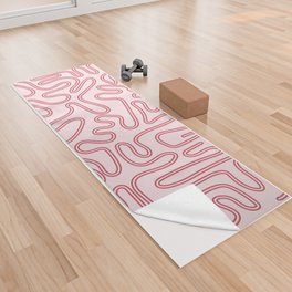 Squiggles - Pink Yoga Towel