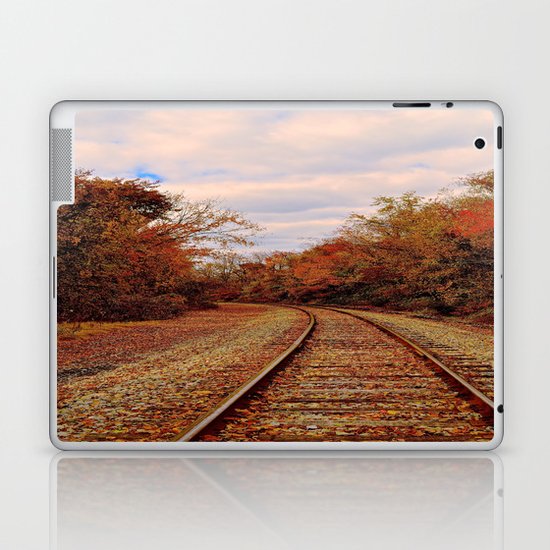 Fall on the Tracks Laptop & iPad Skin