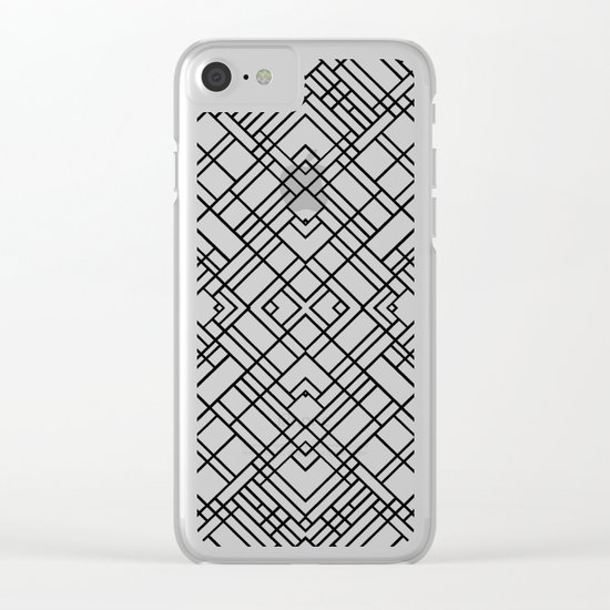 Map Outline 45 R Black Clear iPhone Case