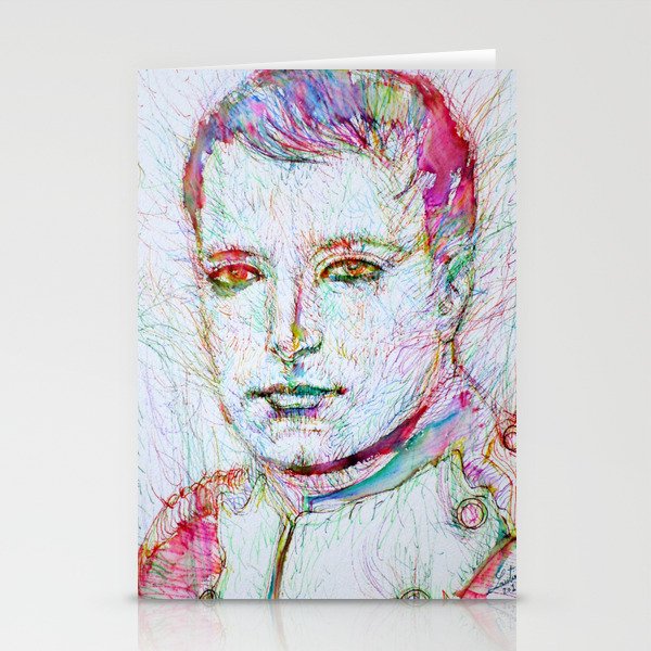 NAPOLEON watercolor and ink portrait Stationery Cards