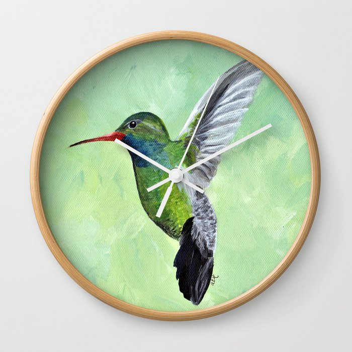Green Hummingbird Art Small Bird Painting Birds And Berry Studio