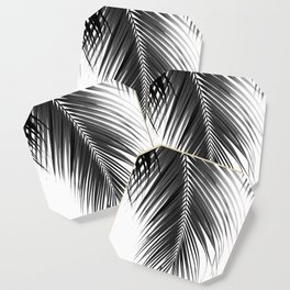 Palm Leaves Black & White Vibes #5a #tropical #decor #art #society6 Coaster