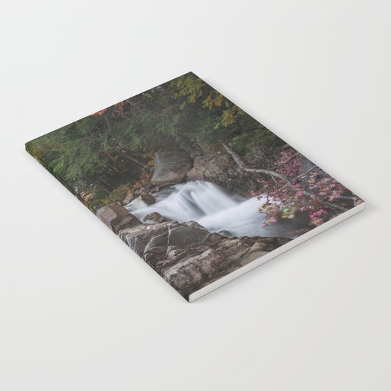 Rocky Gorge Waterfall in Autumn Notebook