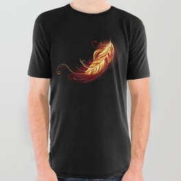 Flaming Feather Phoenix All Over Graphic Tee