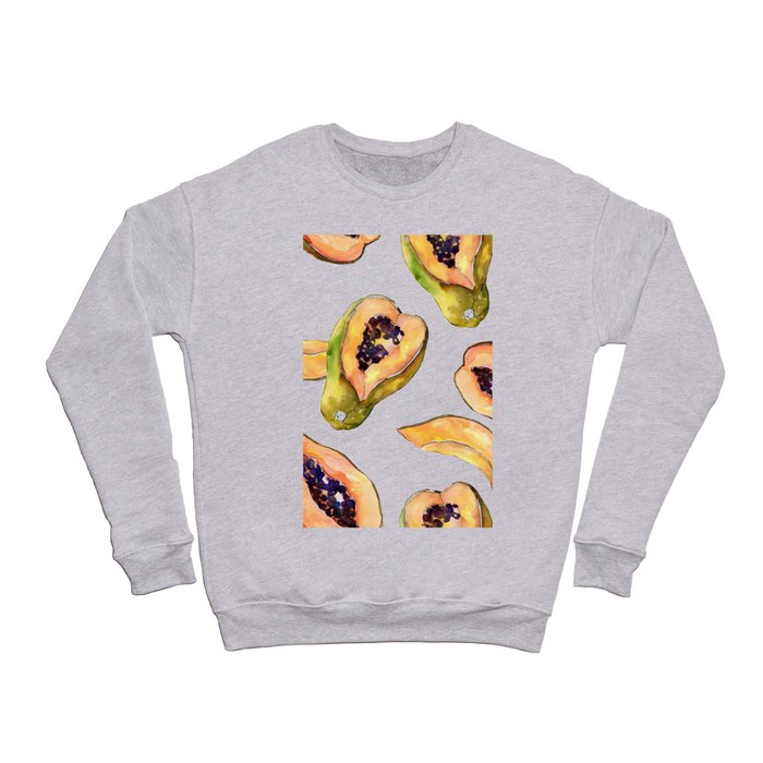 Watercolor Exotic Fruit Pattern 04 Crewneck Sweatshirt