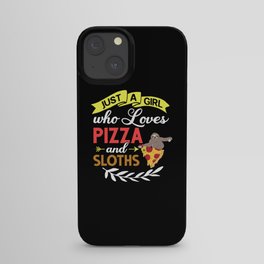 Sloth Eating Pizza Delivery Pizzeria Italian iPhone Case