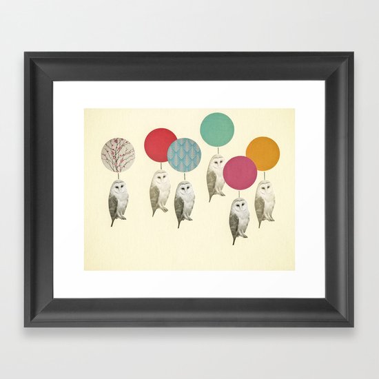 Balloon Landing Framed Art Print